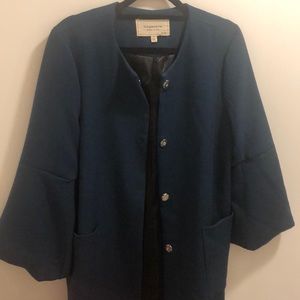 Flared sleeved pea coat with pockets